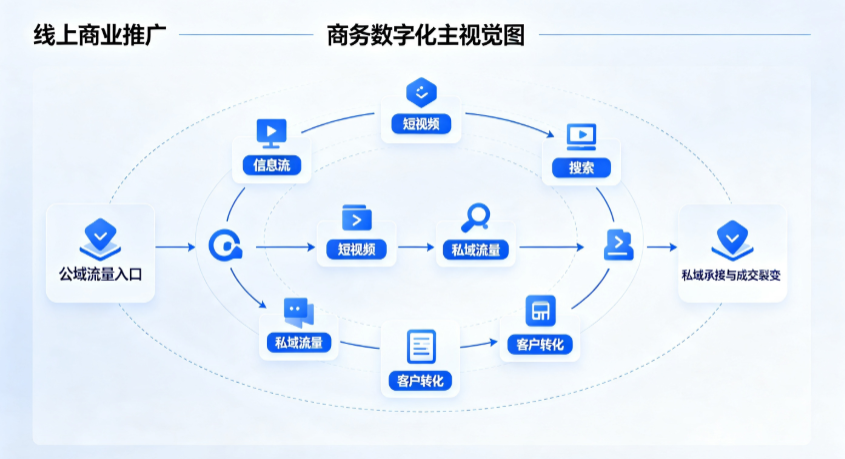 吕梁线上商业推广怎么做？全域流量闭环搭建与低成本转化实战指南